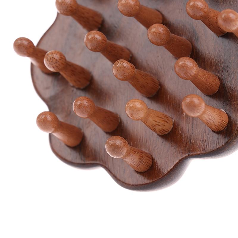 Head Meridian Massage Comb Anti-Static Natural Wooden Wide Tooth 12/20Claw Gua Sha Tool Scratcher Spa Promote Blood Circulation