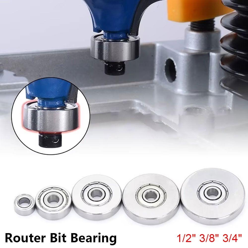 1Pcs Steel Woodworking Bearing Top Mounted Milling Cutter Bearing for Router Bit Head