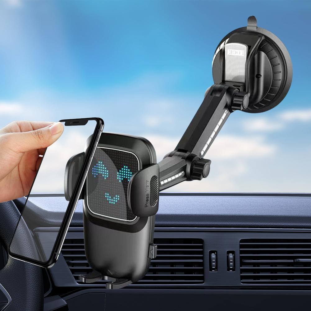 Car Air Vent Phone Mount 360 Degree Rotating Flexible Long Arm GPS Navigation Bracket with Suction Cup for 4.7-7.2 Inch Phone