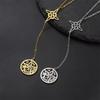 Collana Ciondolo Stella a Cinque Punte Svuotata a Forma di S con Doppio Foro Design Versatile Nodo Miko Gioielli