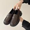 Thick-soled Small Leather Shoes Women's Genuine Leather Spring New One-pedal Soft-soled Mary Jane Single Shoes