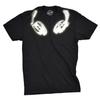 Herren Glow-in-the-Dark Kopfhörer T-Shirt Cooles Musikliebhaber DJ Lustiges Grafik-T-Shirt