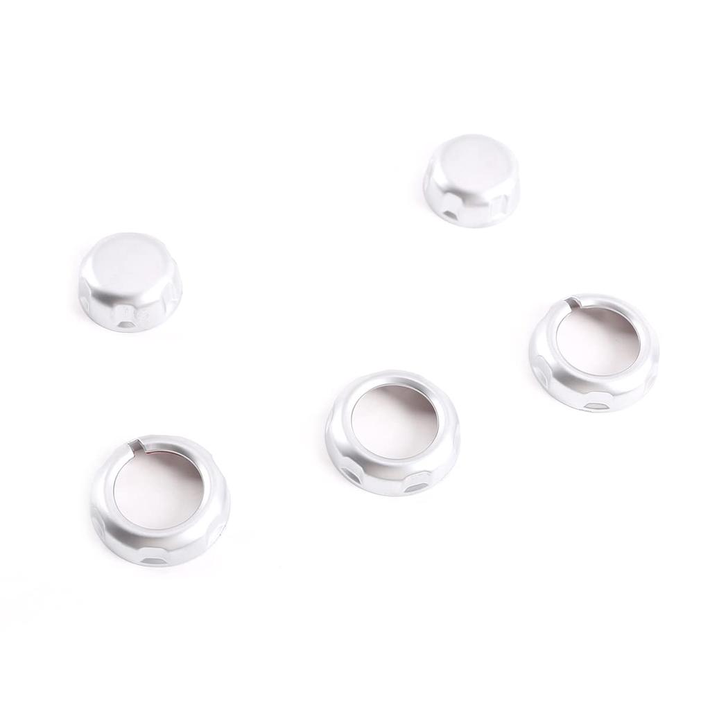 METYOUCAR Car Air Conditioning Knob Volume Control Knob Decorative Rings for Land Rover Freelander 2 Car Volume Air Conditioning Knob Button Trim