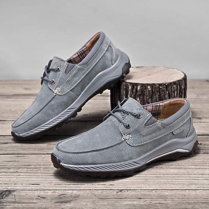 Модные мужские туфли из замши с амортизацией — фото 7