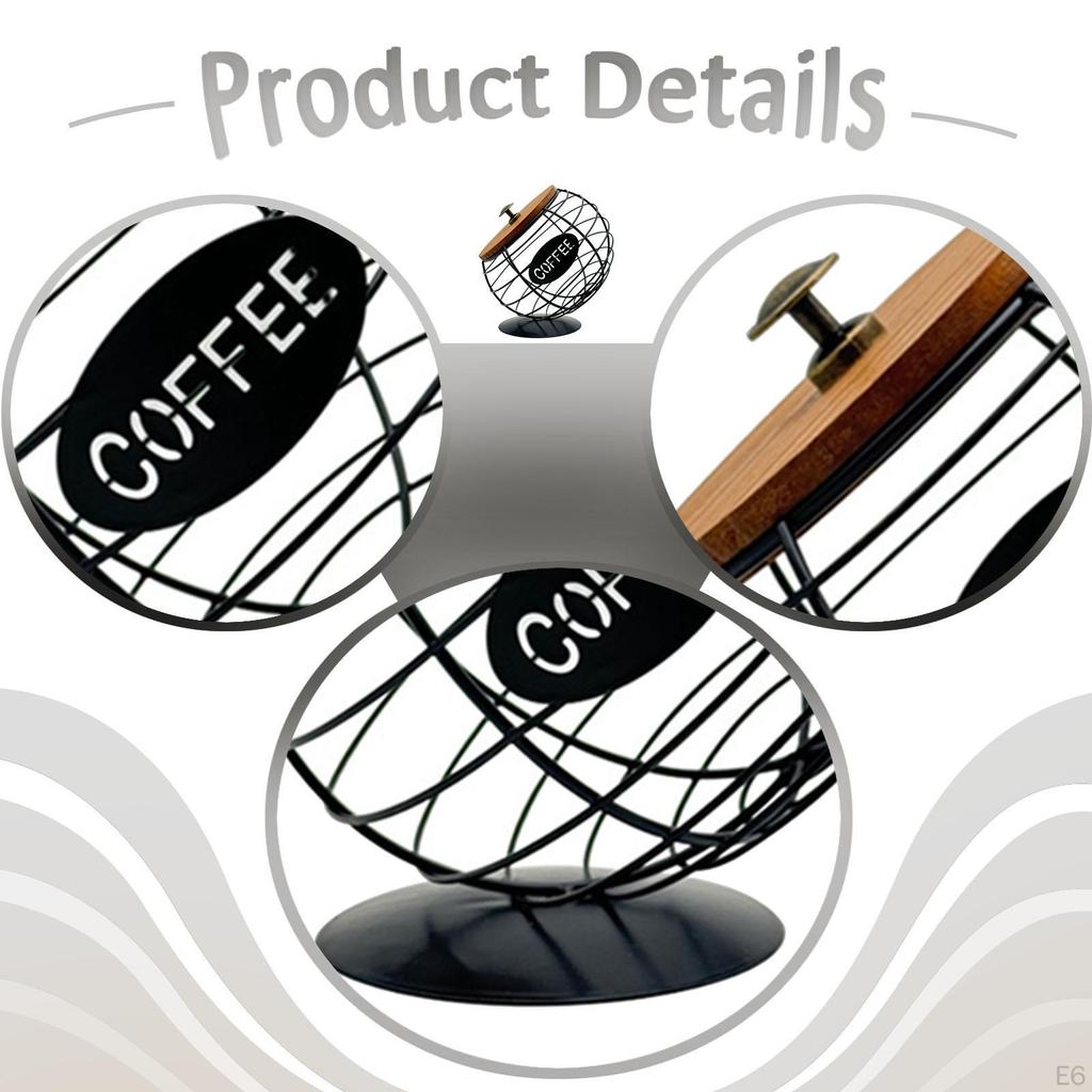 Coffee Capsule Holder, Desktop Container for Cafes, Hotels, Large Capacity, Counter Decoration,