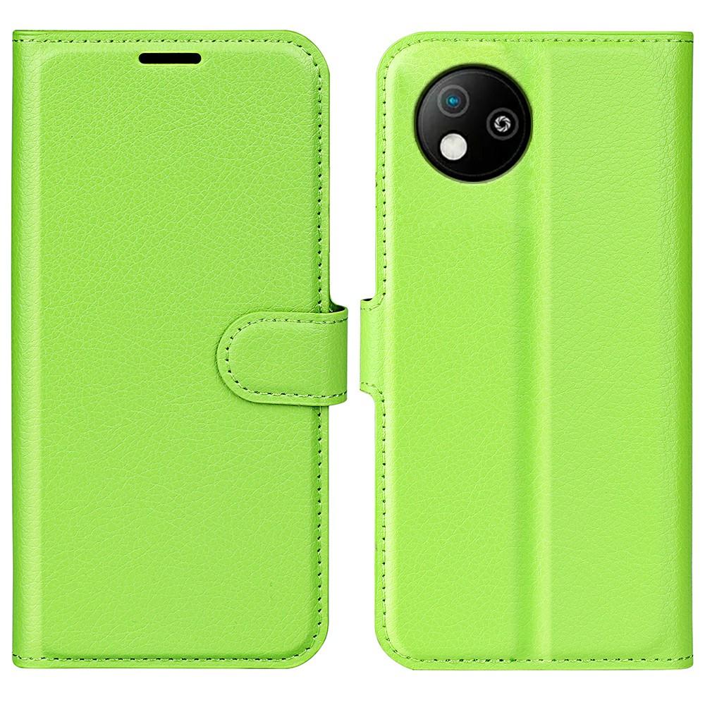 

For ZTE Blade A35 Lite Case Litchi Texture Shockproof Leather Wallet Phone Cover Green