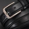 2026 Men's Retro Genuine Leather Belt, Pin Buckle Style, Versatile for Jeans, High-End Feel, Available in Brown and Black.