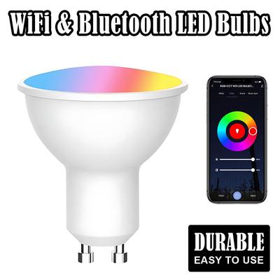 Dimmable GU10 RGB LED Bulb 5W Smart Adjustable Decorations Light Spotlight App Control Decoration Life For Home Bedroom Lighting