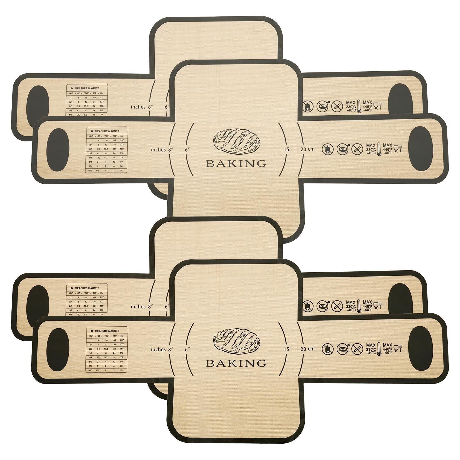 

4Pcs Reusable Silicone Bread Sling Long Handles Heat Resistant Non-Stick Sourdough Baking Mat for Dutch Oven Baking Liners Tools