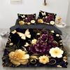 Luxury Flower Bedding Set Famous Anime Duvet Cover Sets Comforter Bed Linen Twin Queen King Single Size Dropshipping Gift