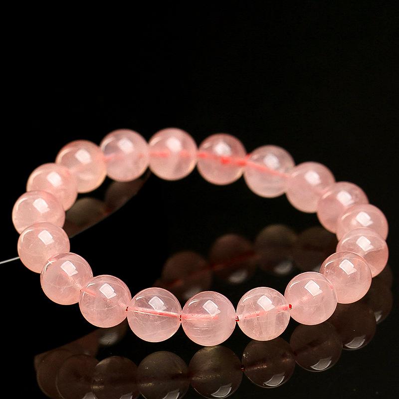 7A Grade Rose Quartz Grapefruit Bead Moisturizing Pink Crystal Bracelet