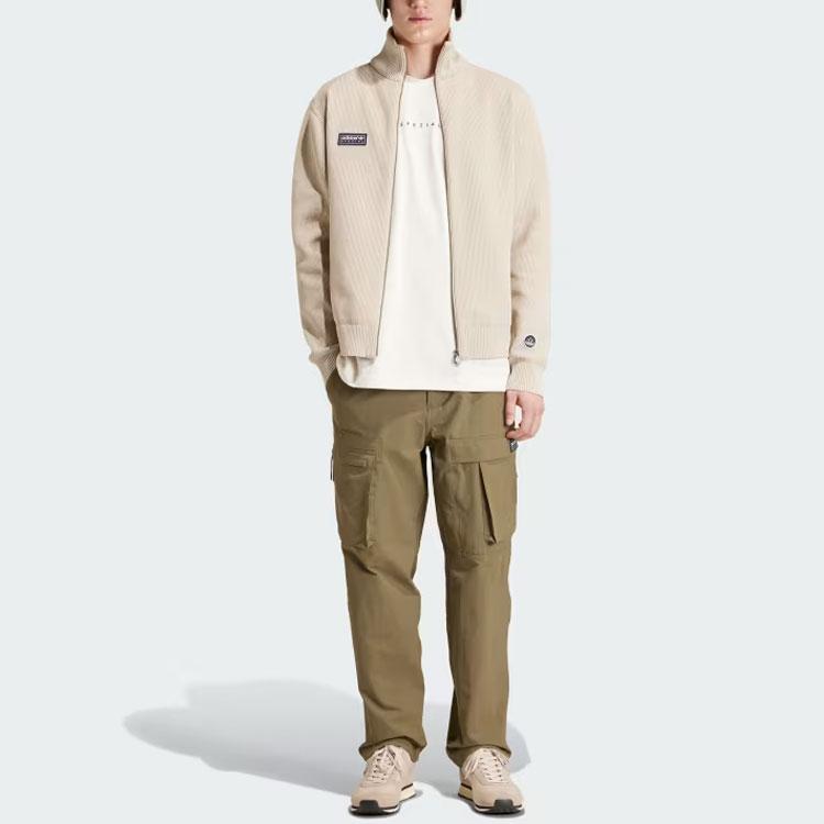 Adidas Originals X Spezial Lawton Track Top Solid Color Logo Knit Long Sleeve Jacket Men jackets Light-Khaki IN6757