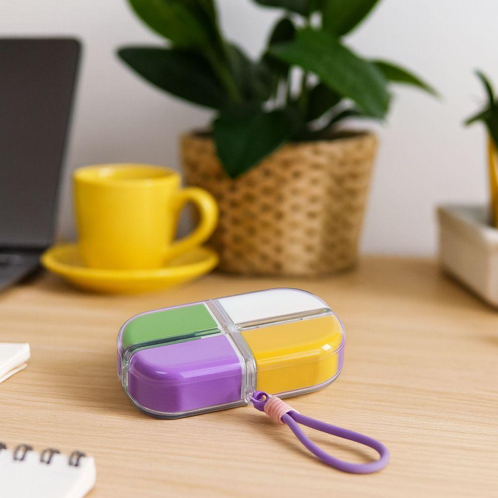 4-Grid Magnetic Medicine Box Large Capacity Plastic Weekly Pill Container Dust-proof Leak-proof Pill Organizer Travel Use