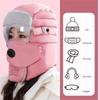 Thermal Neck Warmer Scarf Winter Keep Warm Hat with Goggle Strap Balaclava Skiing Face Mask Snood Hood Hat Keep Warm Cycling Cap