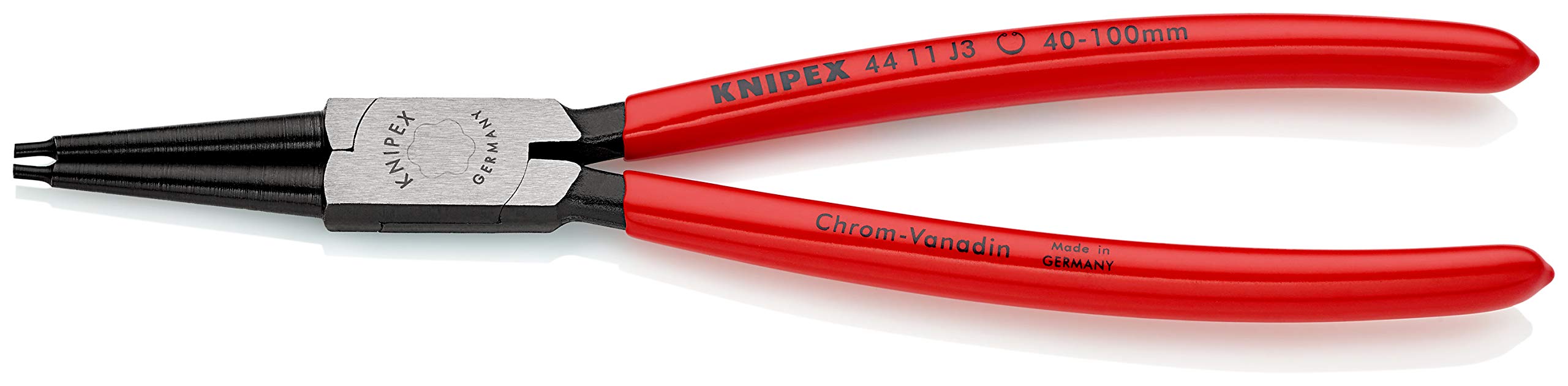 

KNIPEX KNIPEX Плоскогубцы для стопорных колец для отверстий 4411J3 40-100мм чёрный