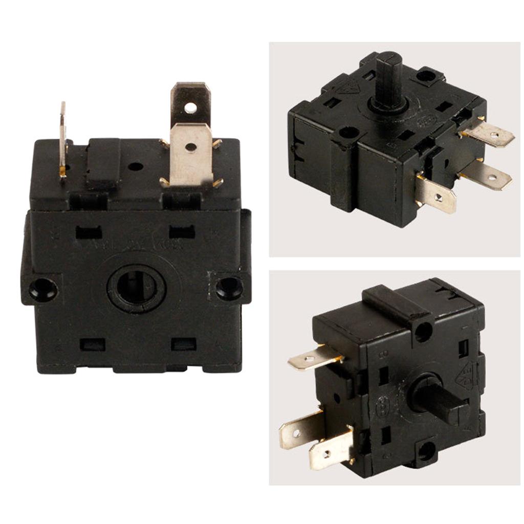AC 250V 16A Electric Room Heater 2 Gears 3 Pin 3 Gears 5 Pin Rotary Switch Selector Heater Switch for Electric Heater