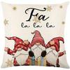 Home Decor Merry Christmas And Festive Snow Gnome Pillows Pattern Cushion Cover Suitable For Sofa Bedroom Car Pillow Cover