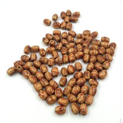 100 Piece Wooden Beads Large Hole Fit for DIY Bracelet Necklace Jewelry Making Craft 8x10mm