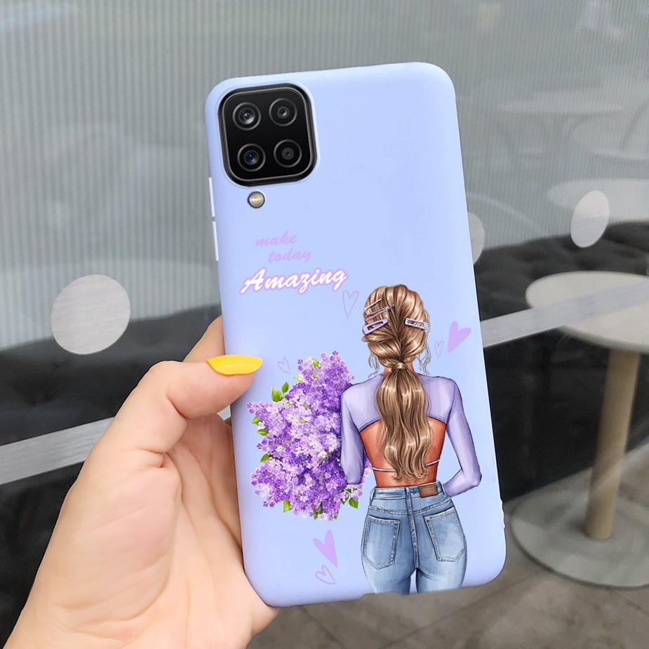 Für Samsung Galaxy A12 Hülle M12 F12 Cue Süßigkeiten Bemalte Abdeckung Weiche Silikon Handyhülle Für Samsung A12 M 12 GalaxyA12 Coque Bumper