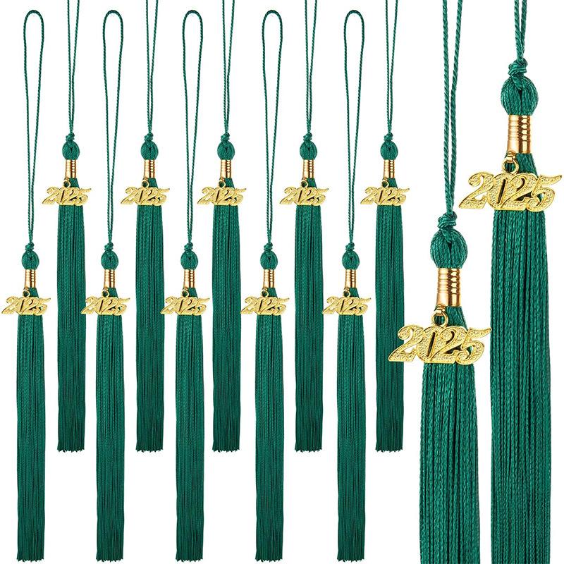 10Pcs Graduation Tassel with Date Mortarboard Tassel Fringe for Graduation Party Decorations Accesorios Graduation Hat Tassel