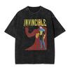 Hot Sale TV Series Anime Invincible Mark Grayson Graphic Print Tshirt Men Women Vintage Washed Cotton Oversized Summer New Tees