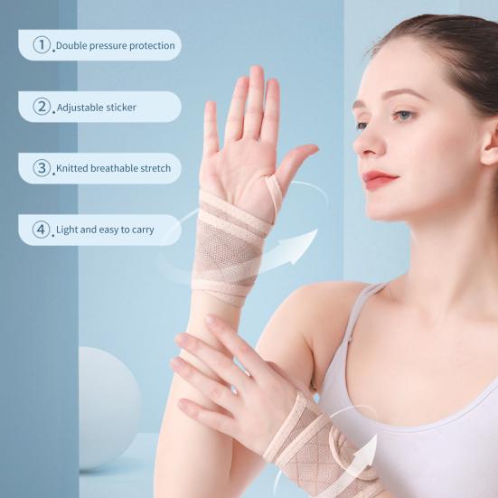 1Pc Unisex Wrist Brace Tightly Wrap Elastic Sweat Absorbing Wrist Band for Playing