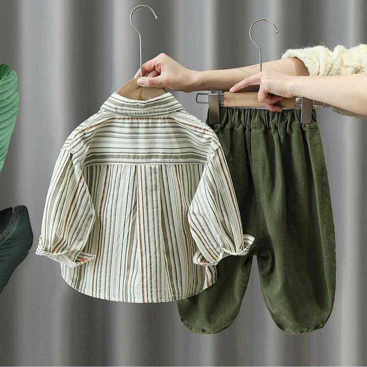 Children's Clothing Boys' Suit Boys' Clothing Two-piece Set and Long Pants Shirt Set