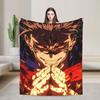 Ryomen Sukuna Velvet Throw Blanket Jujutsu Kaisen Anime Blanket for Sofa Travel Lightweight Bedspread,
