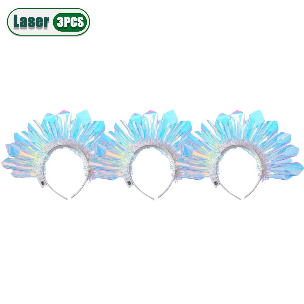 Glowing Laser Headband Light Up Hair Hoop Colorful LED Party Accessories for Halloween Christmas Stage Show Decoration Gift