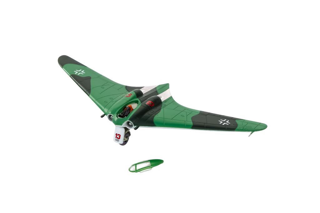 DENYI Scale Fighter Horten Ho 229 Go 229 Flying Wing Miracle of the Empire Series Plastic Model 1/144 Plane, A-0 A-0 Fighter-bomber, 1, Pre-painted,
