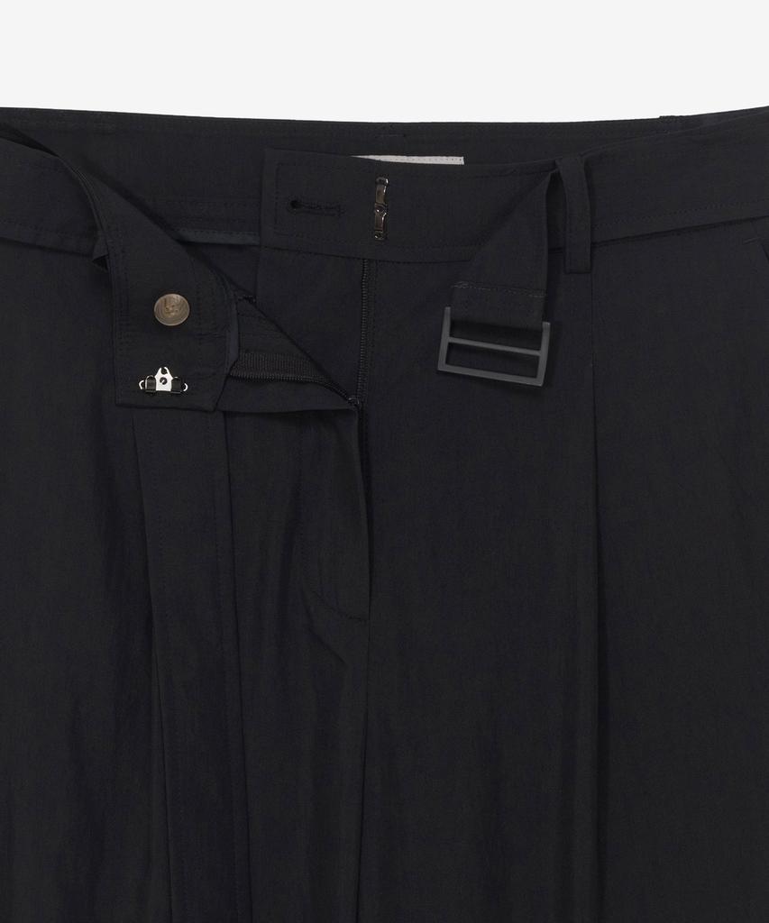 MIND BRIDGE WOMEN [W] Single-Pleat Wide Belted Slacks