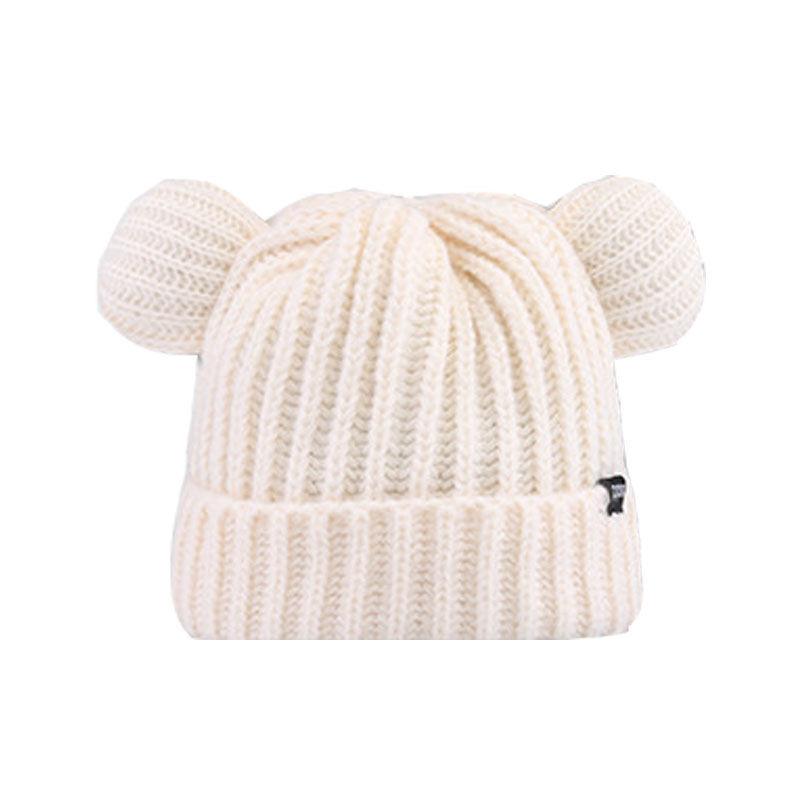 Cute Cat Ear Knitted Wool Hat Women Fashion Thick Beanie Cap Winter Warm Hats For Girls Women Personality Beanie