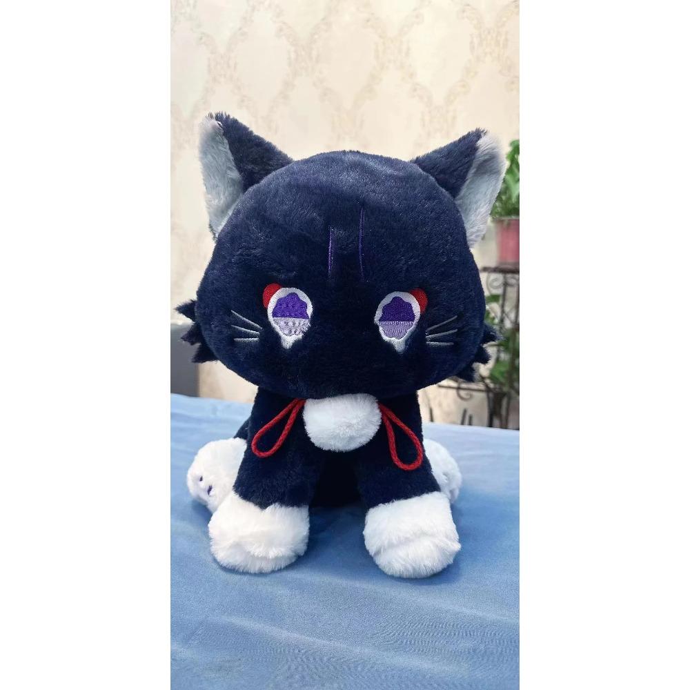40cm Big Scaramouche Cat Cute Plush Doll Genshin Impact Wanderer Pet Cosplay Stuffed Pillow Animal Toy