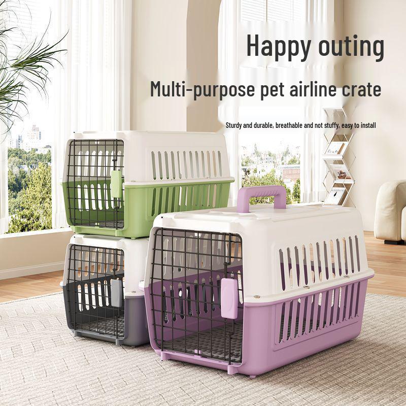 Mee Portable Pet Carrier for Cats and Dogs - Travel Air Transport Cage for Small & Medium Pets