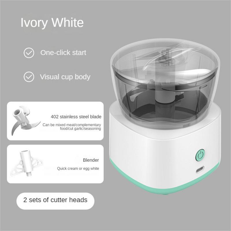 

Home Portable Electric Food Chopper Garlic Grinder Mini Press Vegetable Pounder USB Kitchen Processor