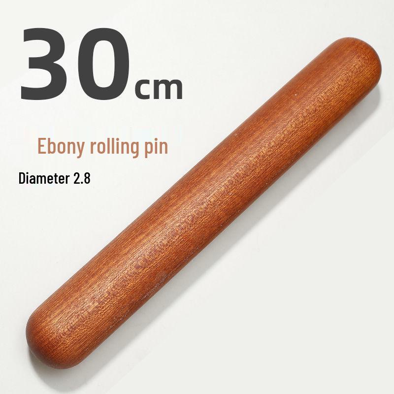 Beech Wood Rolling Pin for Dough and Dumplings - Solid Wood Baking Tool with Round Head