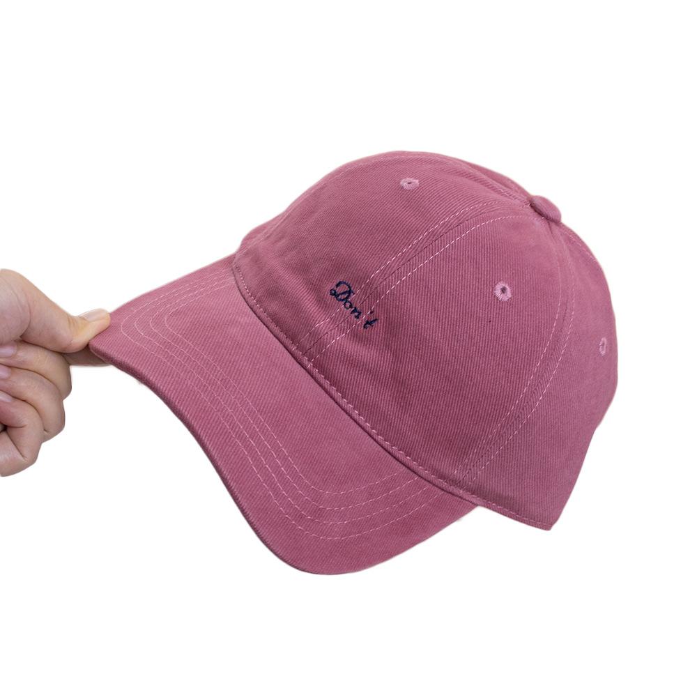 Simple letter embroidery autumn and winter polished cotton baseball cap women's street versatile travel shading show face small cap