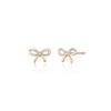 LUNNE 14k Tiny Soft Ribbon Earrings (14k Gold) #LFE50