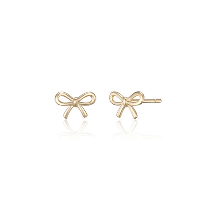 LUNNE 14k Tiny Soft Ribbon Earrings (14k Gold) #LFE50
