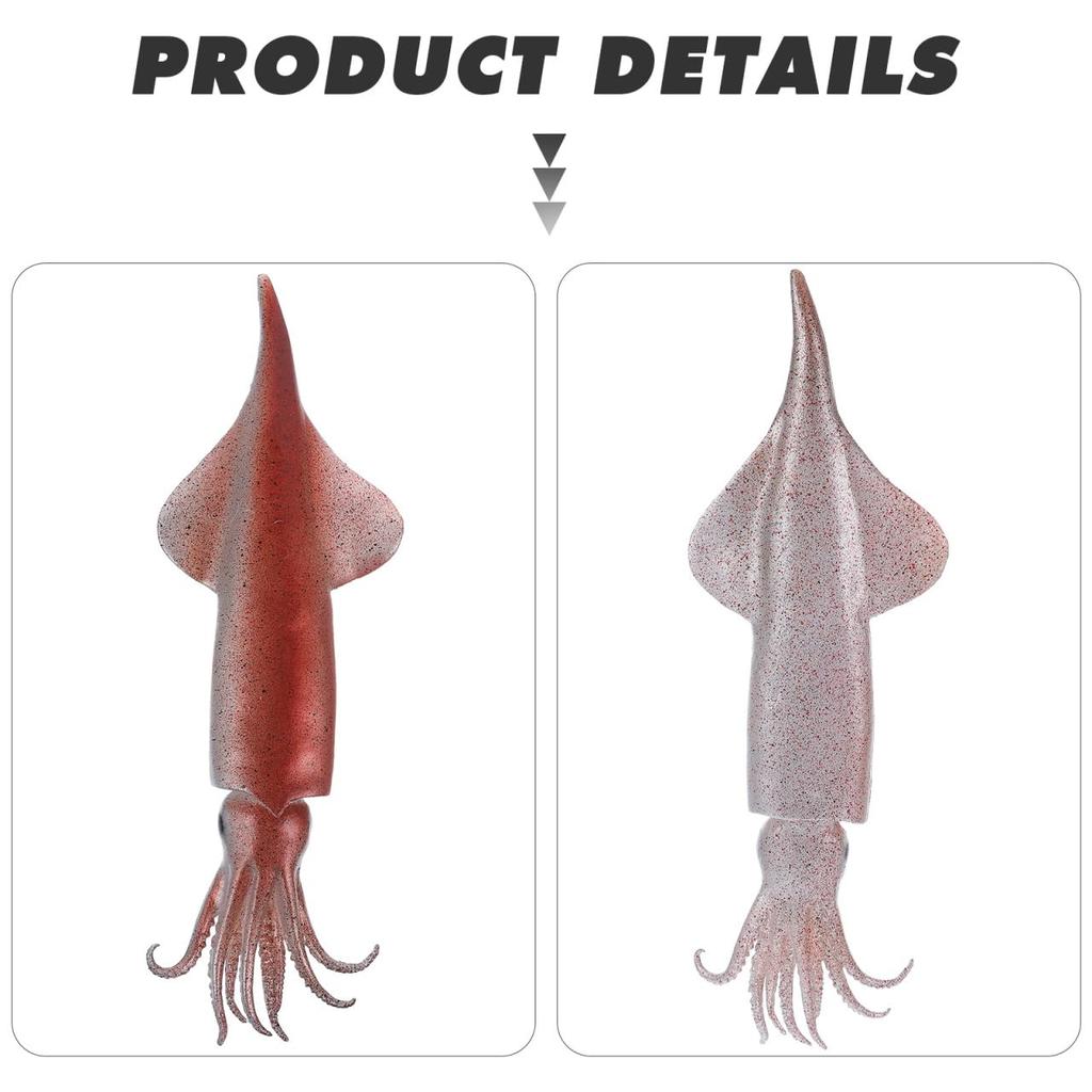 NOLITOY Spetsbläckfisk Bläckfisk för Kök och Restaurang Mat Matfotografi Interiör Havsdjur Leksaksmodell, PVC, Högupplöst Figur, Display,