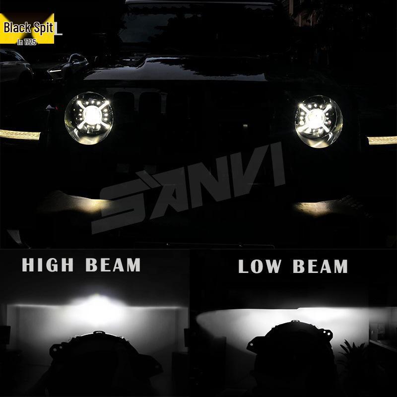 Tri-Beam 9-inch LED Bi-Beam Lens Headlight Assembly for Jeep Wrangler JL