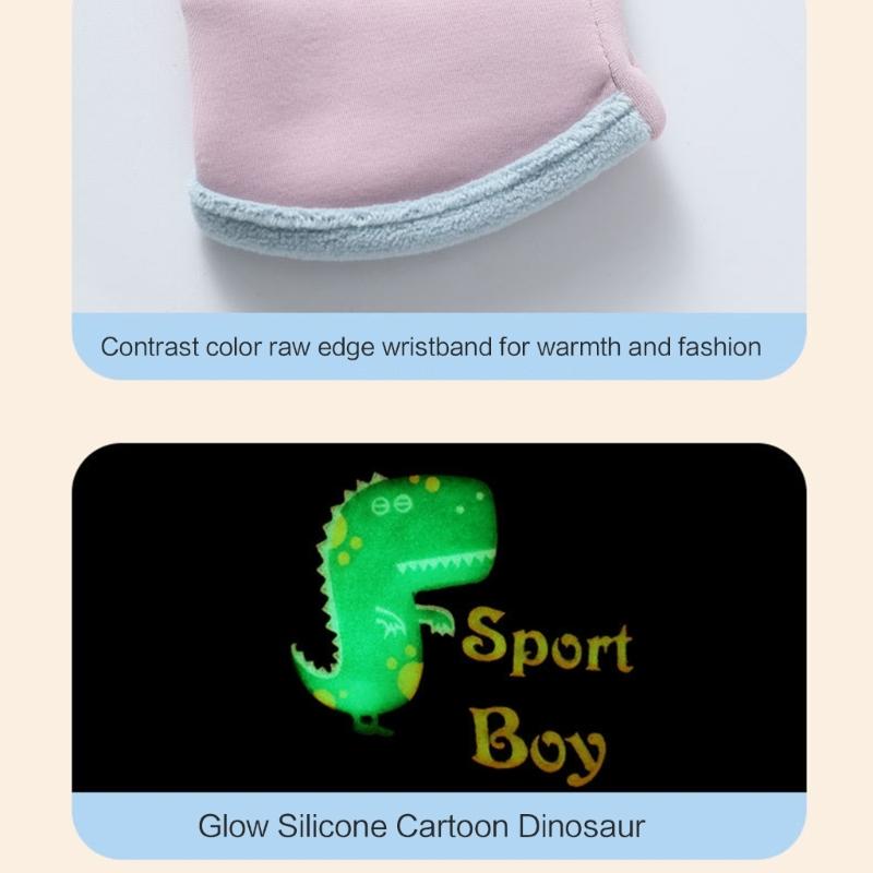 Children Waterproof Skiing Gloves Winter Windproof Snowing Gloves for Kids Skiing Fluorescence Outdoor Sports Necessary