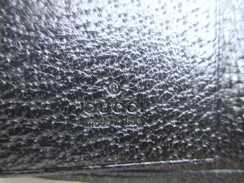 Authentic GUCCI GG Black Canvas and Leather 6 Pics Key Chain #a768 Refurbished