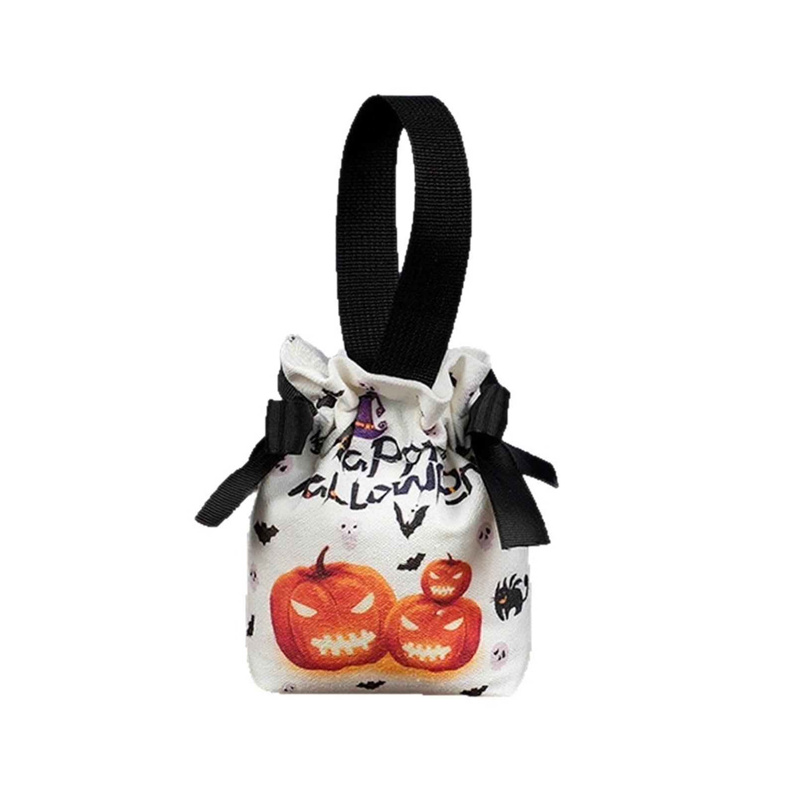 

Хэллоуин/ Подарочный пакет Детская сумка-тоут в виде тыквы Холщовая подарочная упаковка Конфетный пакет Реквизит One Size чёрный