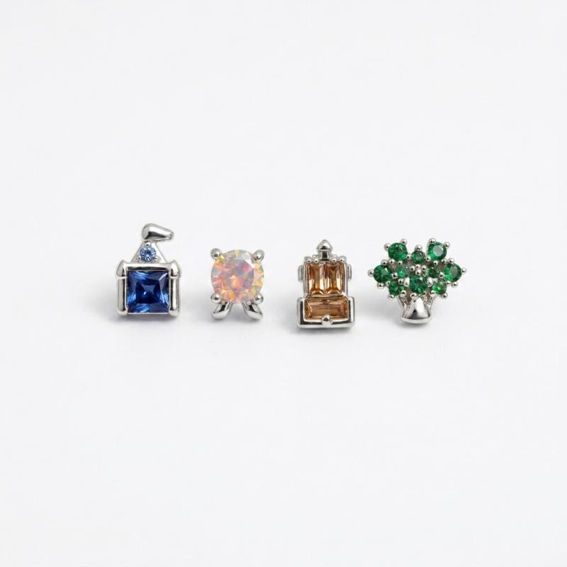New Exquisite Cute Amusement Park Stud Earrings For Women Girls Fashion Party Birthday Jewelry Gift