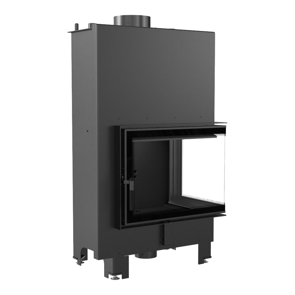 Water heating fireplace KRATKI MBZ right 13 kW Ø 200 black thermotec lining