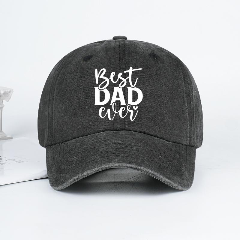 Best DAD Ever Printed Vintage Washed Baseball Cap  Adjustable Casual Unisexs Fathers Day Gift Dad Cap  Fishing  Hiking