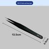 Anti-Static Stainless Steel Precision Tweezers, Curved Tip for Electronics, Eyelash Extensions, Manicure, Bird's Nest Picking, and Hair Removal.