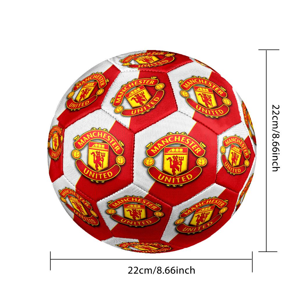 Manchester Crest Soccer Ball Size 5 Football Machine Sewn Indoor/Outdoor Universal Football Sports Enthusiast Gifts