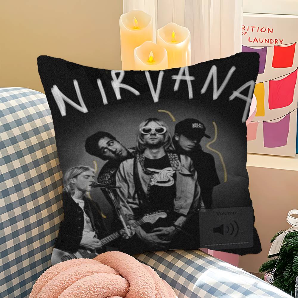 

Band Hot N-Nirvana Classic Maple Design Cushion Cover Happy Autumn Harvest Decor Holiday Decorati Pillow Cover 12x12Inch